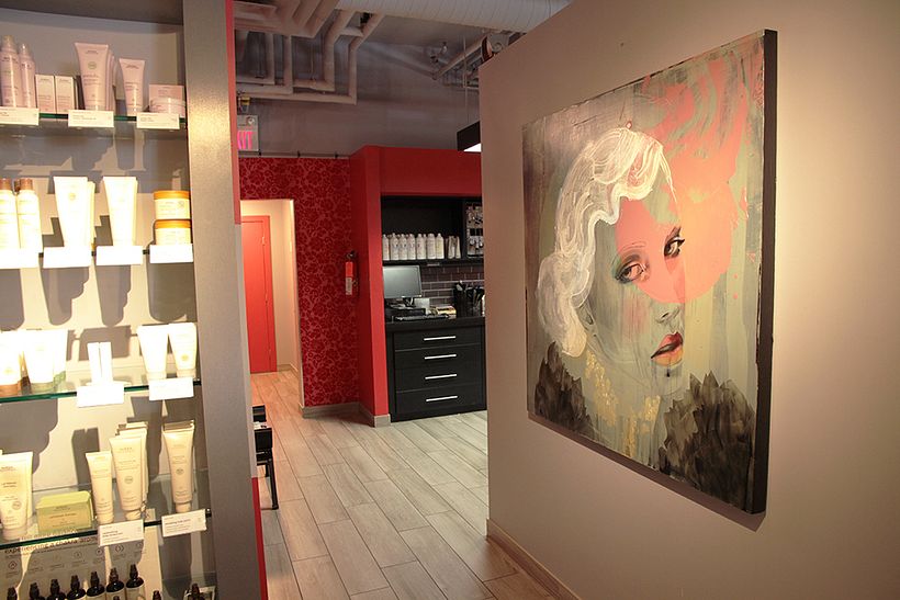 Installation of Cancer in RedBloom Salon Bridgeland