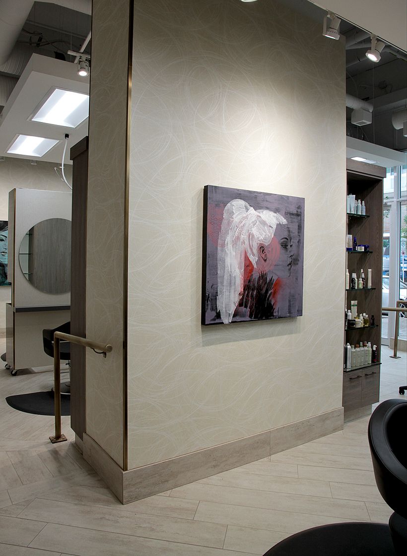 Installation of Sagittarius in RedBloom Salon East Village