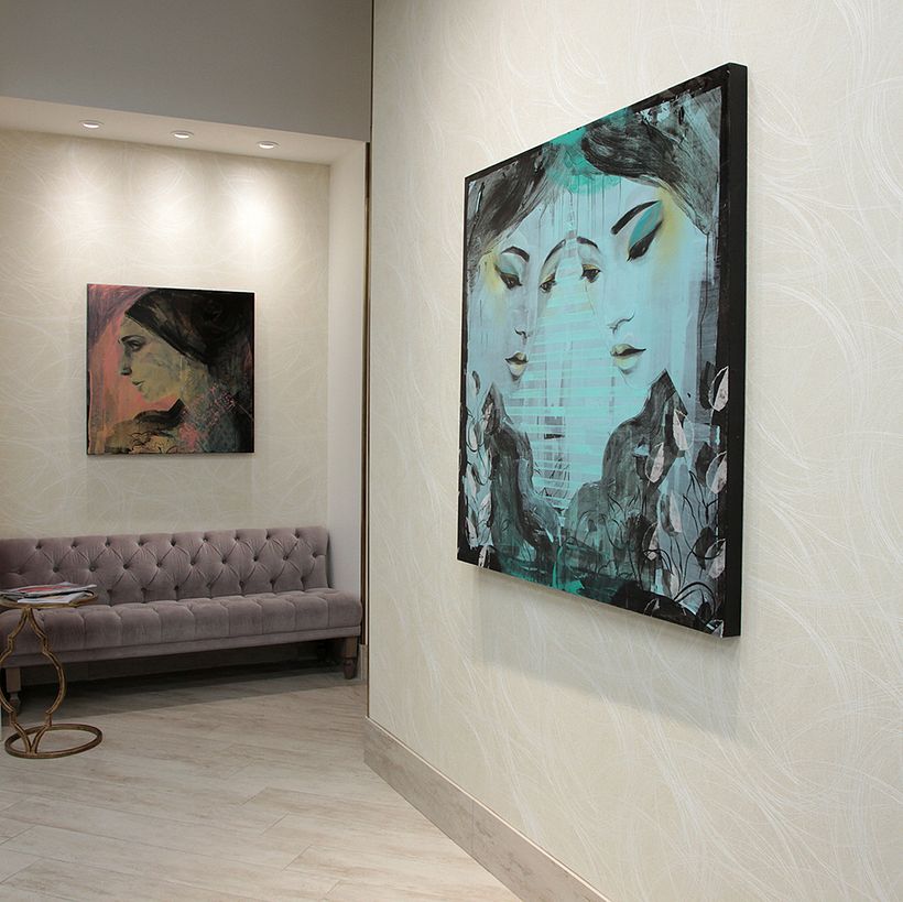 Installation of Gemini and Aries in RedBloom Salon East Village