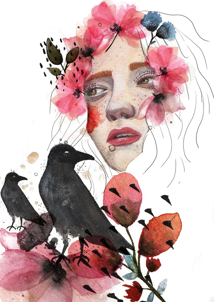 Mi Proyecto del curso: Retrato ilustrado en acuarela 0