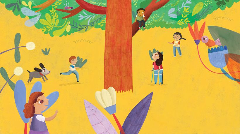 Elefante, jirafa y cigüeña. 1