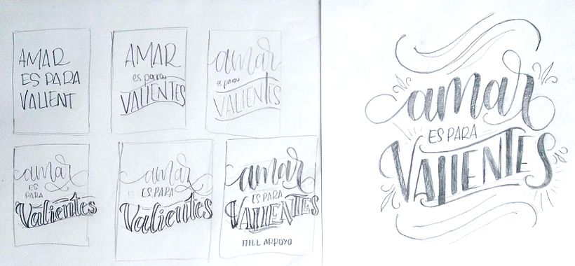Amar es para valientes (lettering) - Lettering