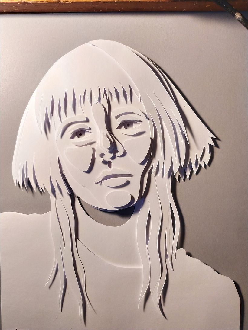 Retratos 3D com camadas de papel 4