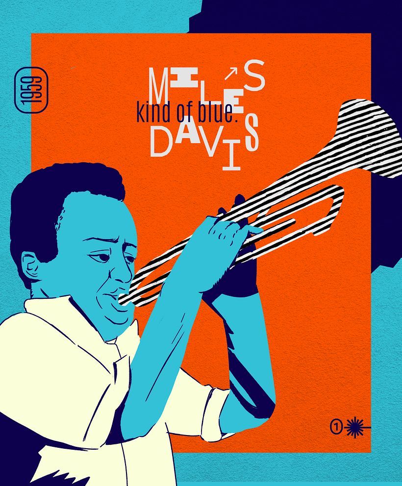 Miles Davis Poster - Traditionele illustratie