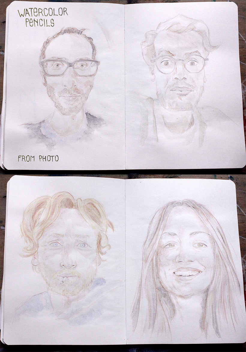 My project in  Watercolor Portrait Notebook course 5