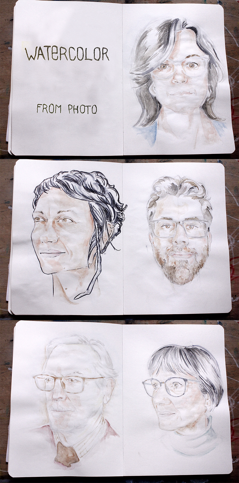 My project in  Watercolor Portrait Notebook course 7