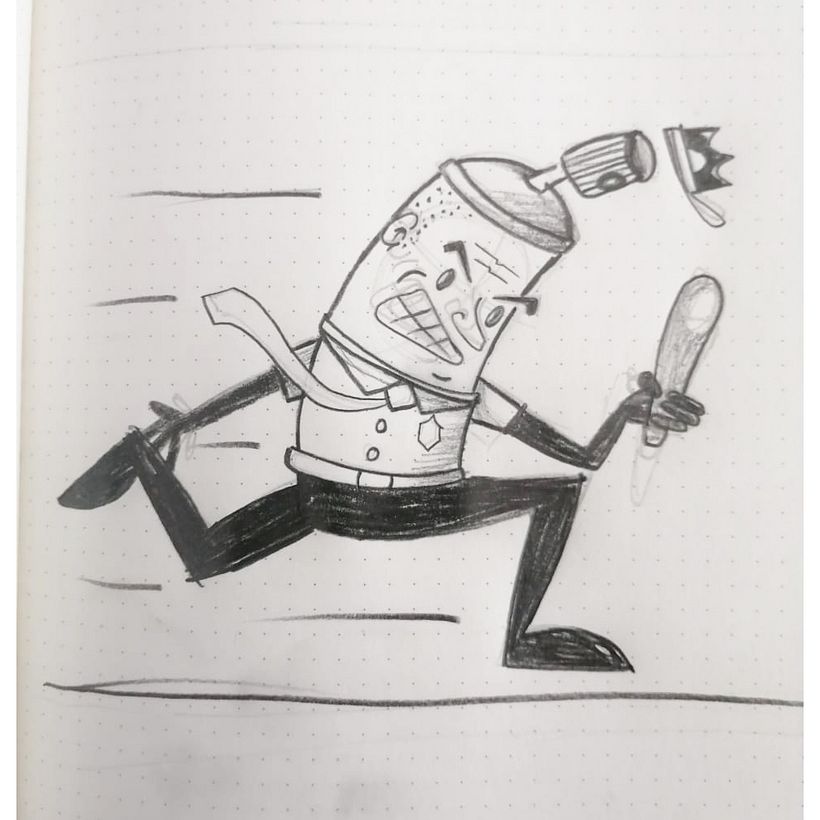 AEROSOL POLICÍA CUMPLIENDO CON SU LABOR - SENTIMIENTO MOLESTO, QUE LO DEFINE UNIFORME  