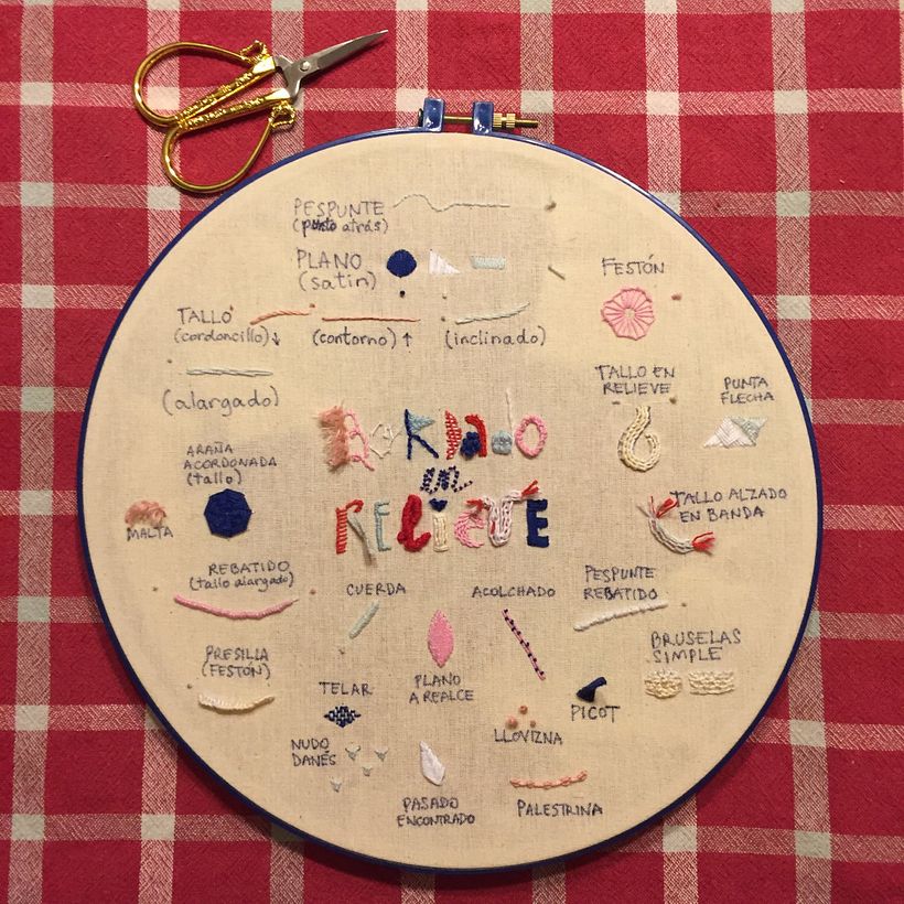 Mi Proyecto del curso: Introducción al bordado en relieve - Artesanato