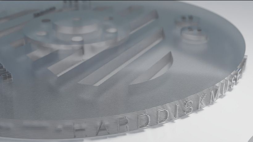 Harddiskmuseum. DNA V.1 3D printed.