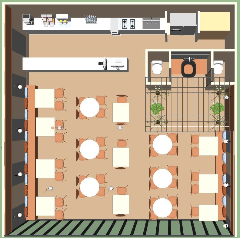Mi Proyecto del curso: Diseño de interiores para restaurantes -1
