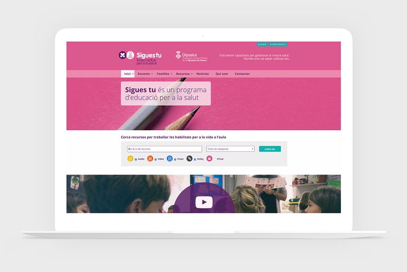 Diseño web de Sigues Tu, Diputació de Girona 1