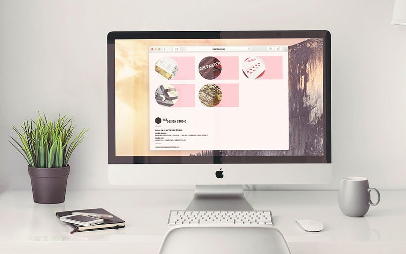 SECCIÓN Diseño gráfico versión Desktop.