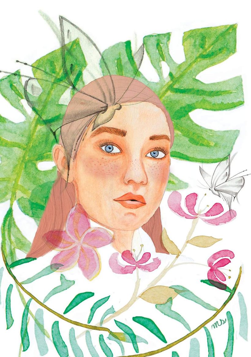 My project in Illustrated Portrait in Watercolor course 0