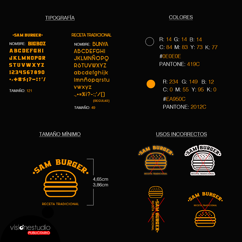 Tipografía, colores, tamaño minimo y los usos incorrectos son muy importantes para la información del cliente.