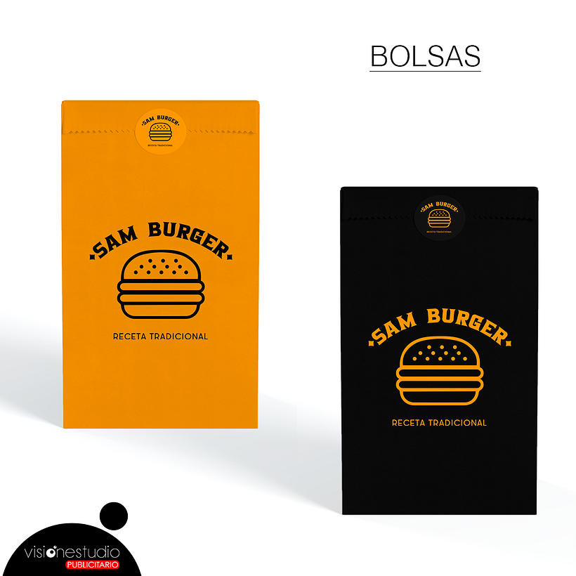 Agregue un Mockup de como quedaría en sus bolsas