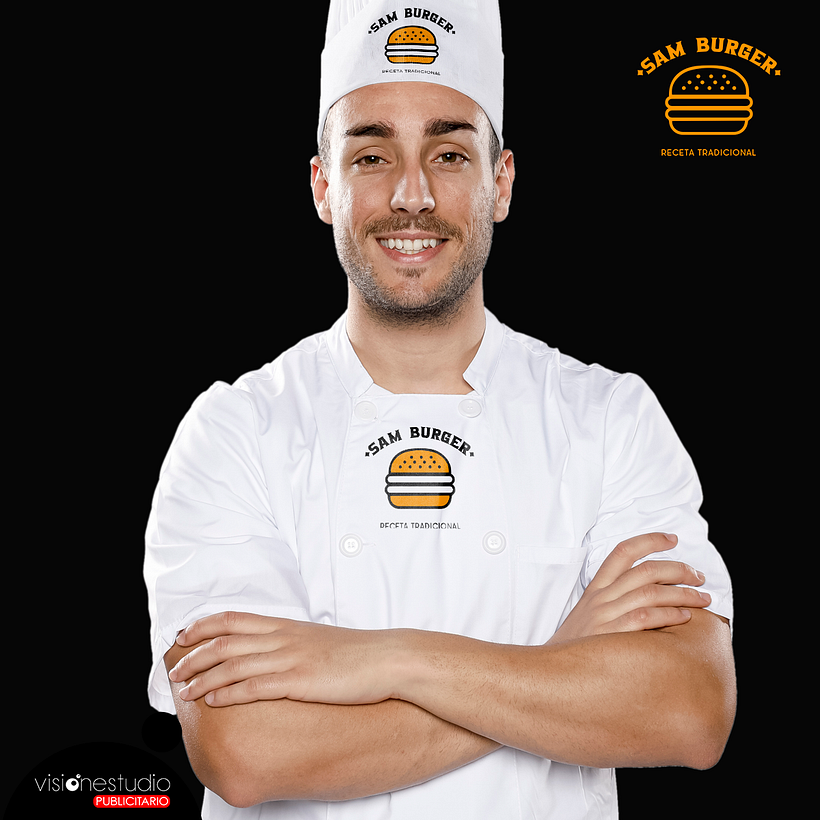 Un mockup de como quedaría en la vestimenta