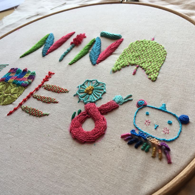 My project in Introduction to Raised Embroidery course 0