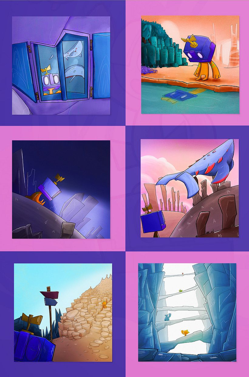 Some of the finished pictures in the book!