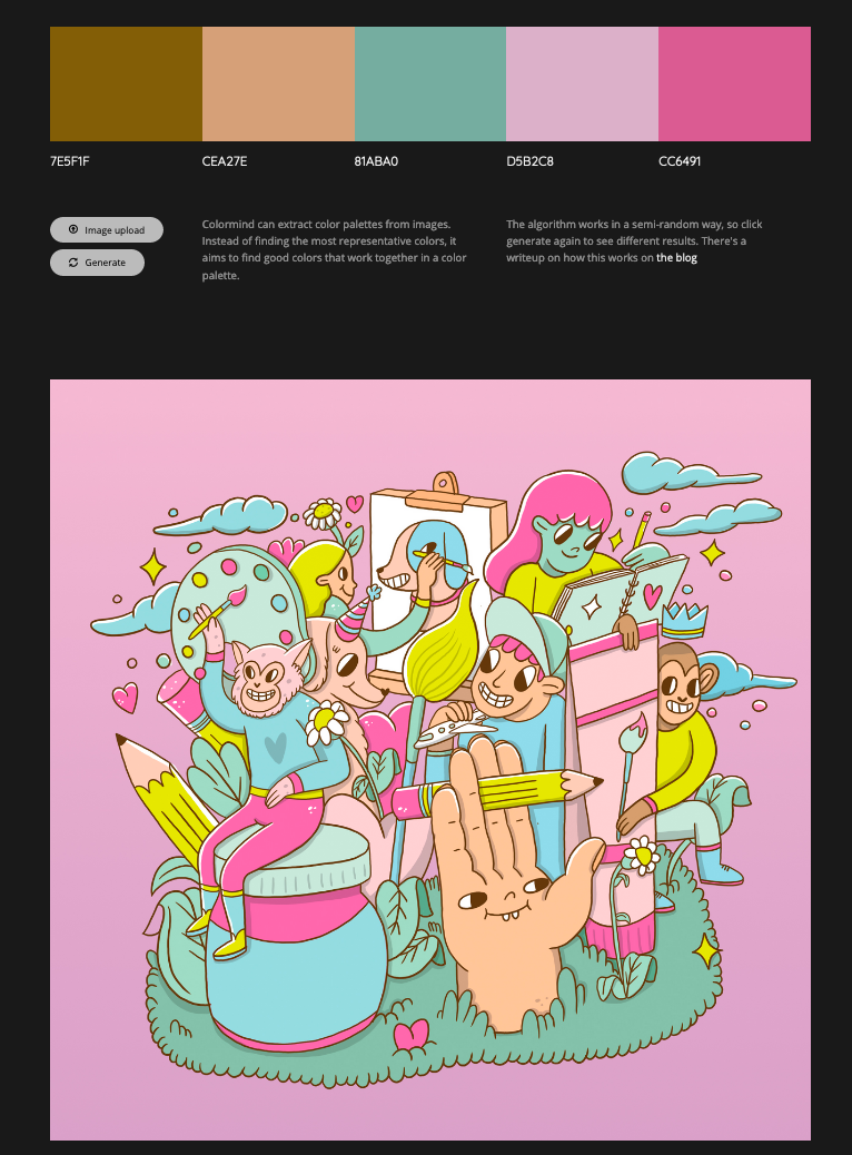 Colormind. Ilustración de Andonella