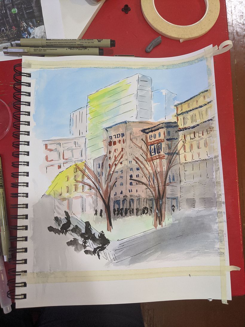 My project in Architectural Sketching with Watercolor and Ink course -1
