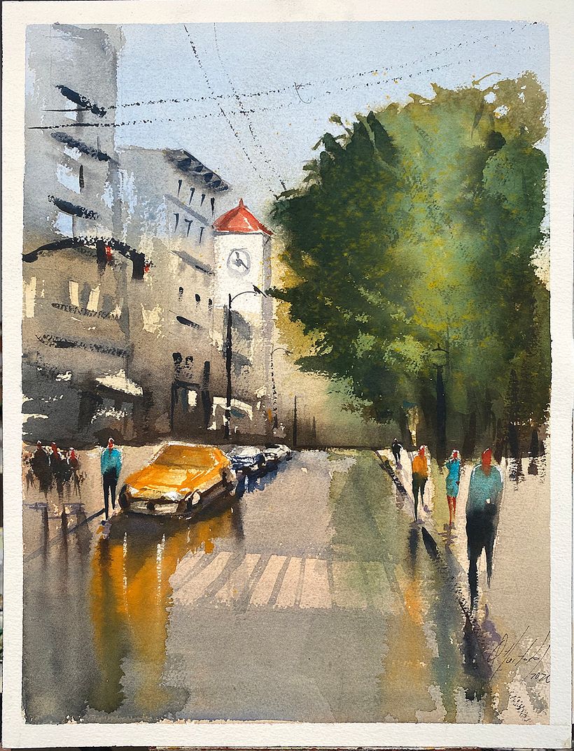 Mi Proyecto del curso: Paisaje urbano en acuarela 0