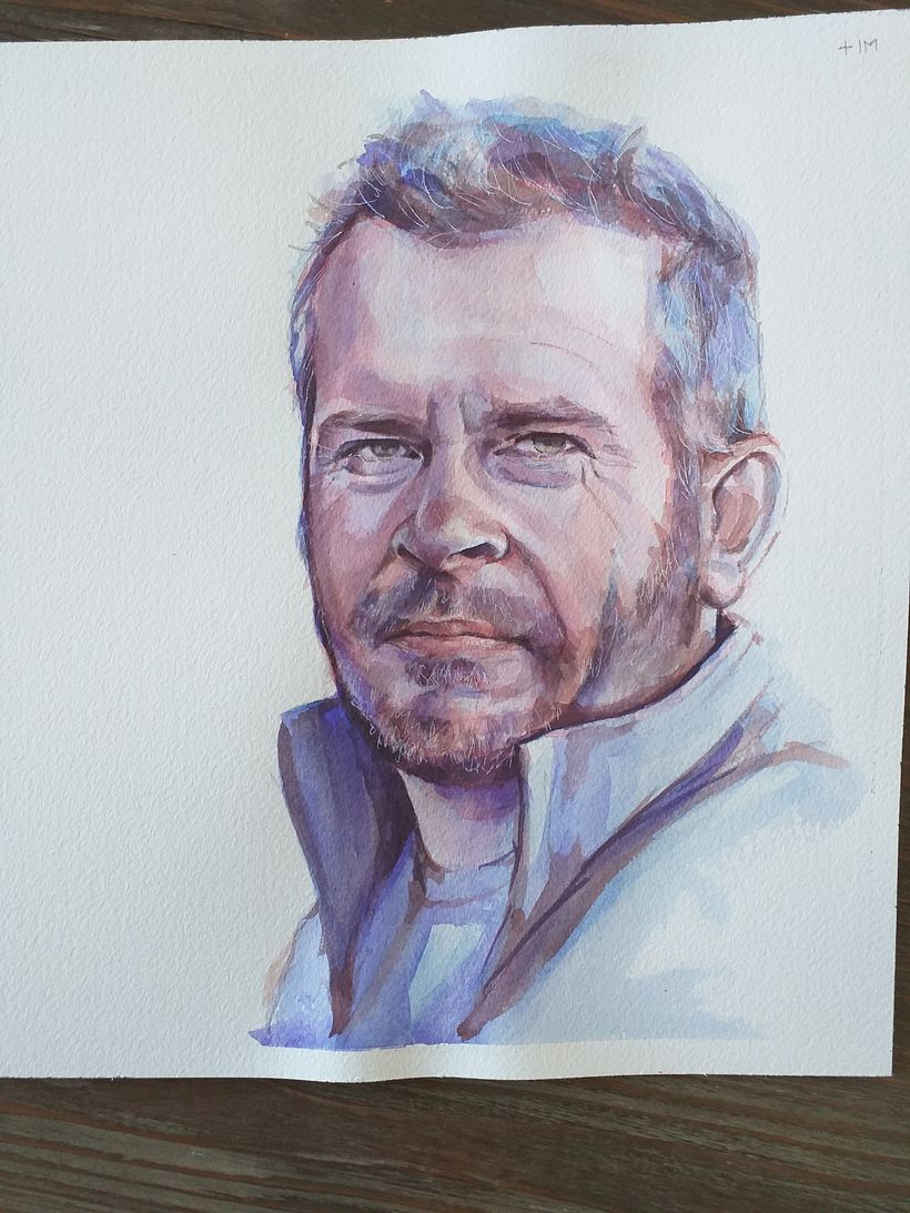 Retrato en acuarela, primer intento :) 0
