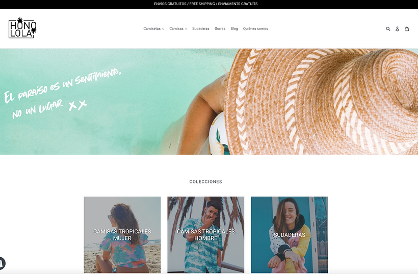 Creación dela tienda HONOLOLA con Shopify 1