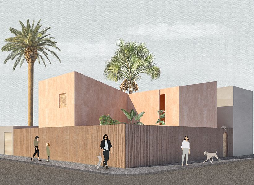 Exterior representación gráfica - Casa Palma Arquitectos