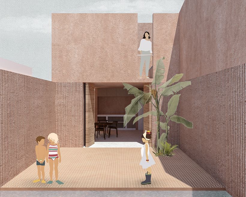 Interior  representación gráfica - Casa Palma Arquitectos