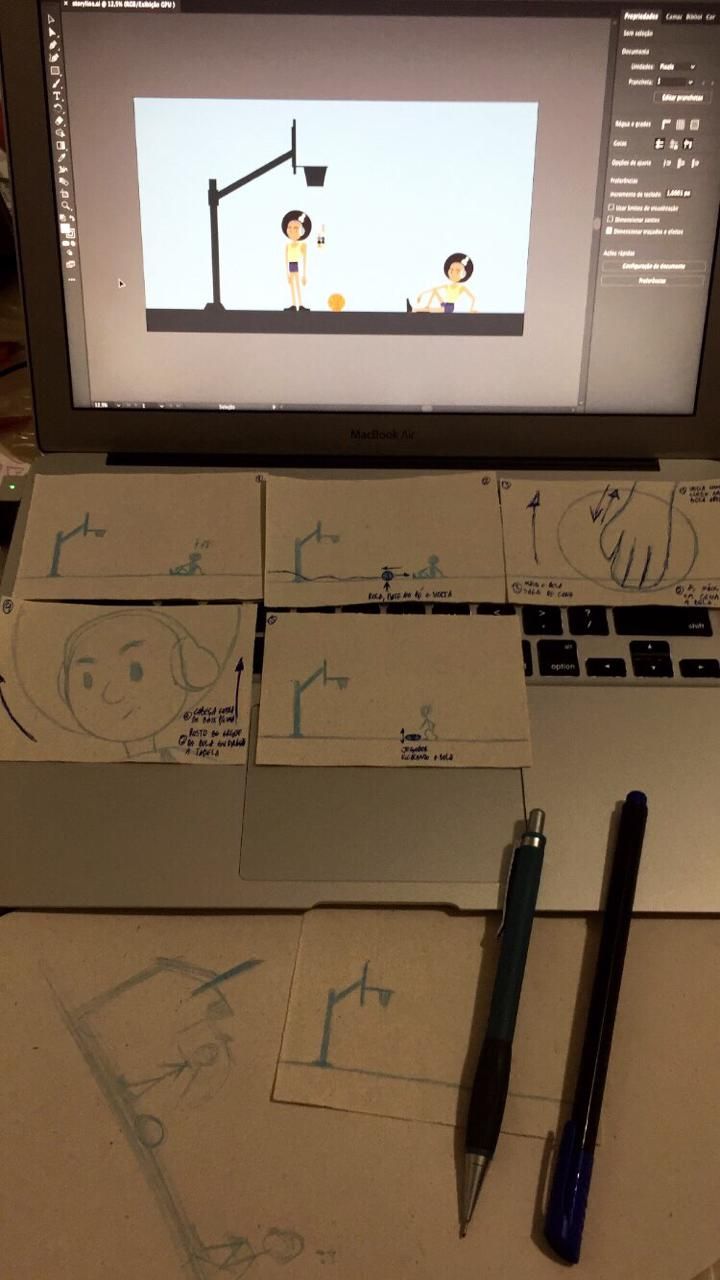 Cesta! Meu projeto do curso de Animação vetorial com After Effects -1