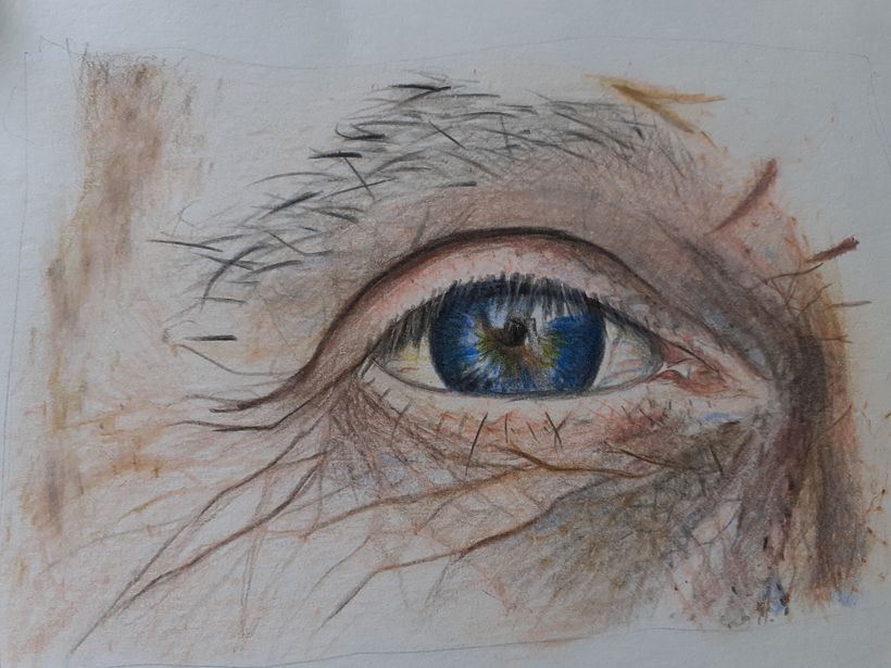 Mi Proyecto del curso:  Retrato realista con lápices de colores -1