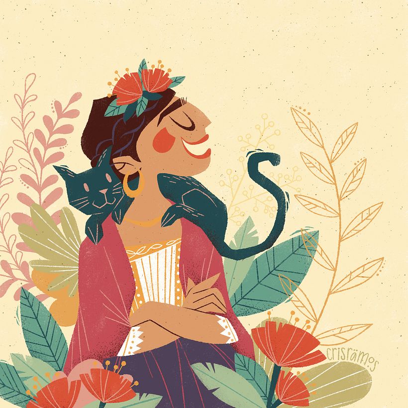 Frida into the Nature - Çocuk İllüstrasyonu