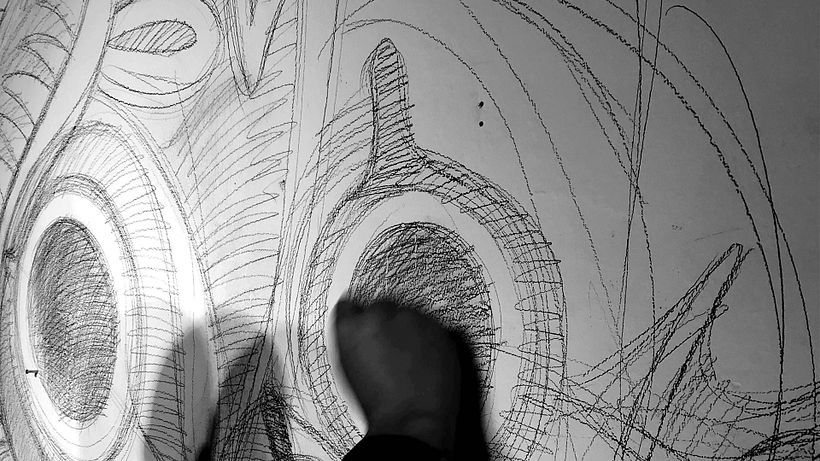Exposición "Al Muro". Intervenciones murales en Casa Jauría. Con el artista Julián de Narvaez. 2