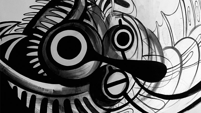 Exposición "Al Muro". Intervenciones murales en Casa Jauría. Con el artista Julián de Narvaez. 7