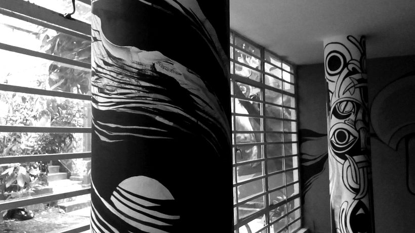 Exposición "Al Muro". Intervenciones murales en Casa Jauría. Con el artista Julián de Narvaez. 11