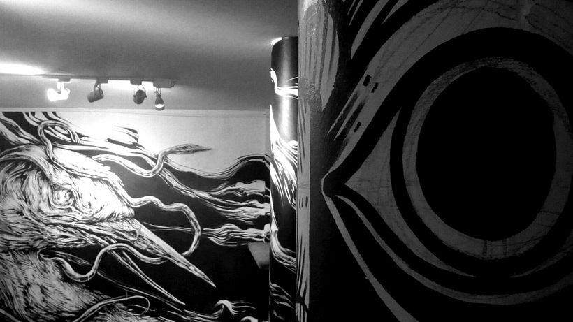 Exposición "Al Muro". Intervenciones murales en Casa Jauría. Con el artista Julián de Narvaez. 13