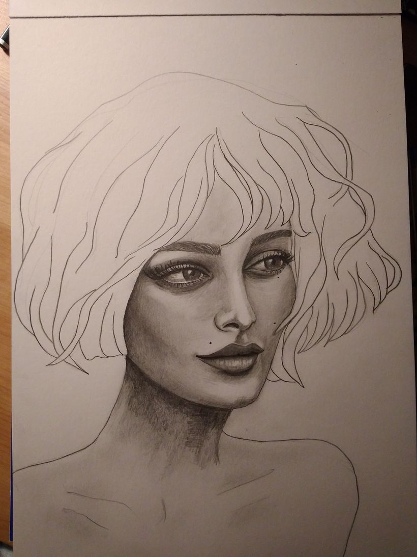 Lucía - retrato al grafito  2