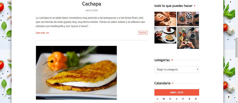 Mi recetario con WordPress 2