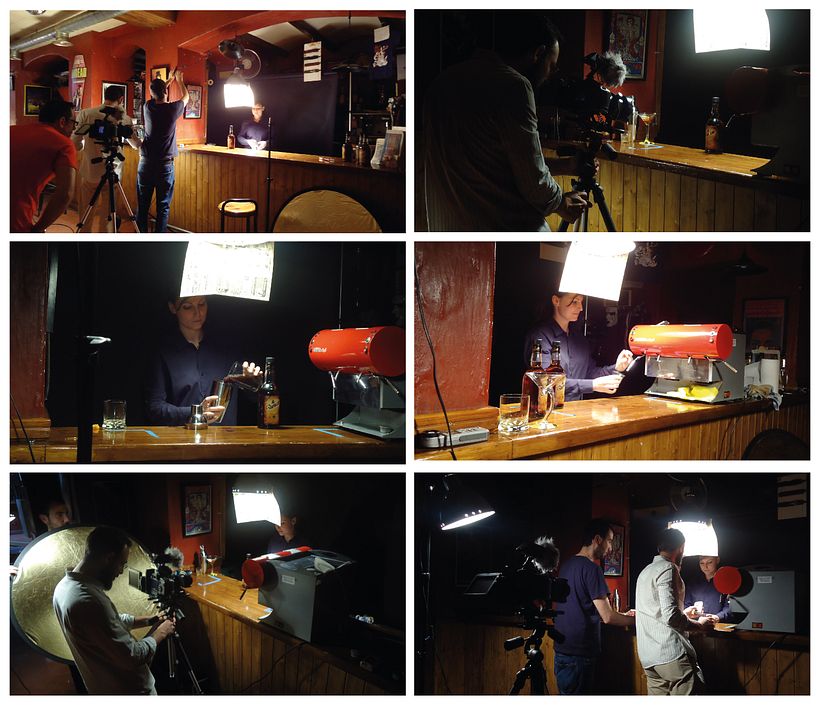 Fotos del rodaje del spot.