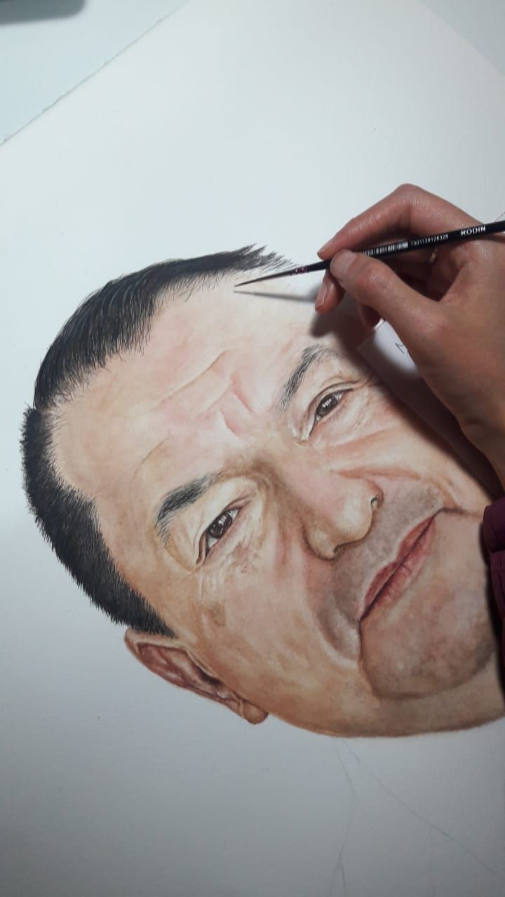 Retrato en acuarelas 1