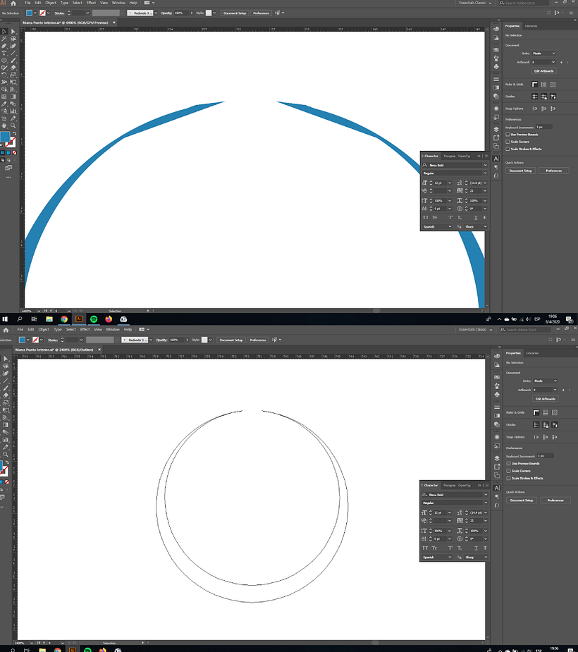 Problema con el 'creador de formas' en Illustrator 1