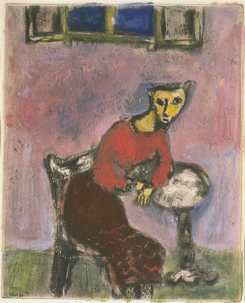 Marc Chagall, The cat transformed into a woman (ca. 1928-1937)