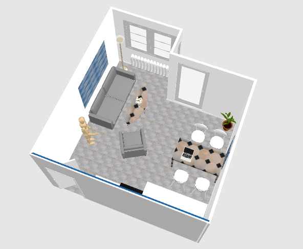 My project in Interior Design for Multifunctional Spaces course: SALON 4