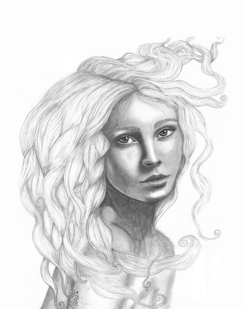 “El anhelo de Jane” retrato grafito 0