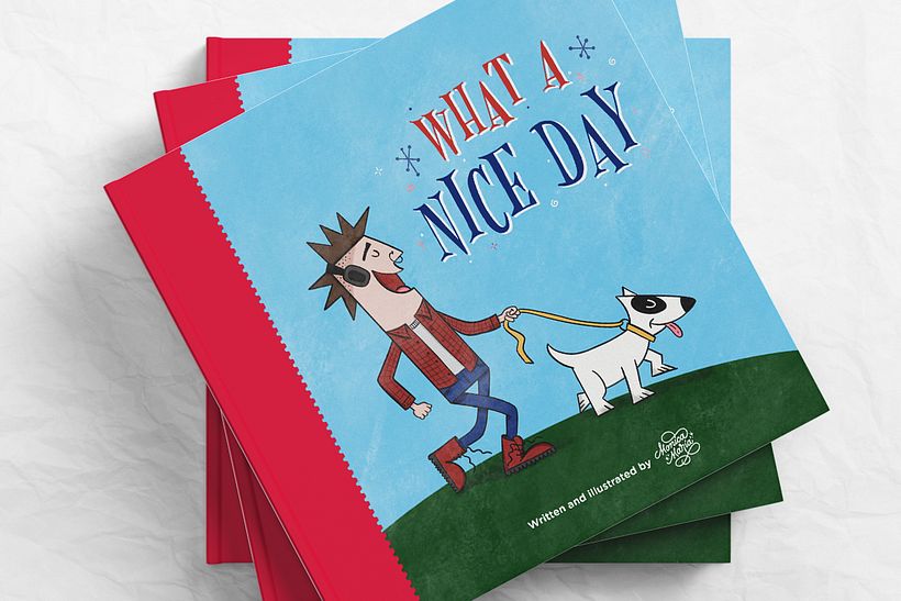 Aplicado a la portada de un libro infantil.