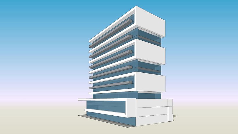 SketchUp - Prédios comerciais em Curitiba 7