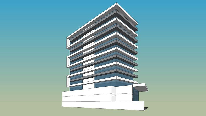 SketchUp - Prédios comerciais em Curitiba 8