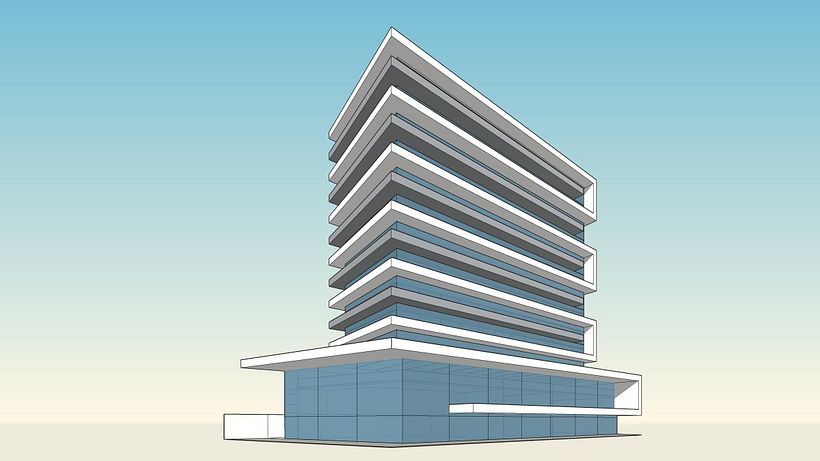 SketchUp - Prédios comerciais em Curitiba 6
