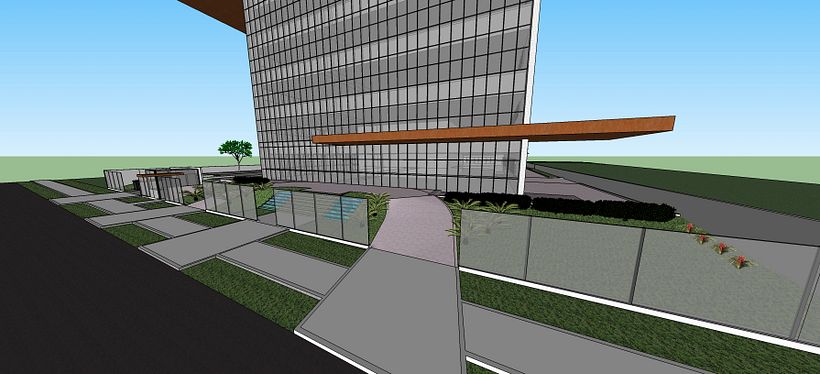 SketchUp - Prédios comerciais em Curitiba 2