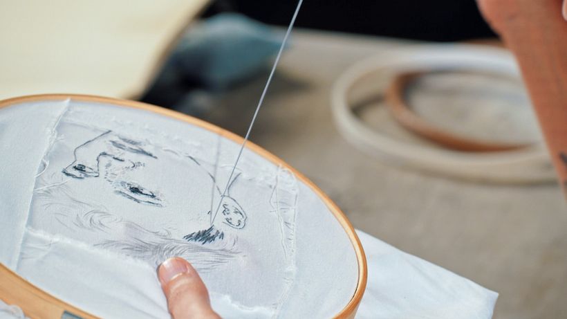 How to Embroider Hair in Less Than 4 min (TUTORIAL) 4